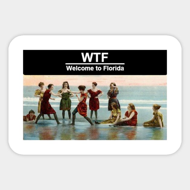 Welcome to Florida! Victorian Ladies Fistfight. Sticker by Green Grackle